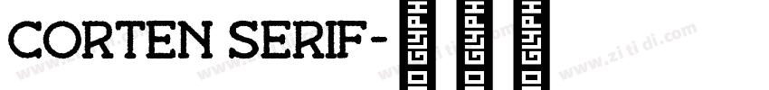 Corten Serif字体转换